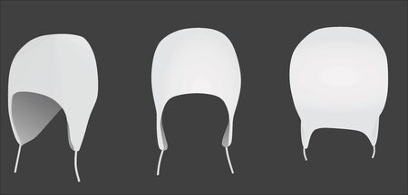 White winter hat. vector illustrationのイラスト素材