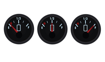 Battery gauge. vector illustration
