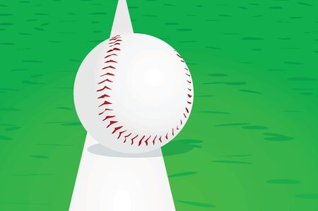 Baseball ball on line. vector illustrationのイラスト素材