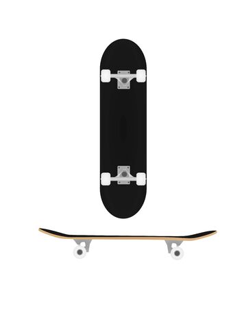 Black skate board. vector illustrationのイラスト素材