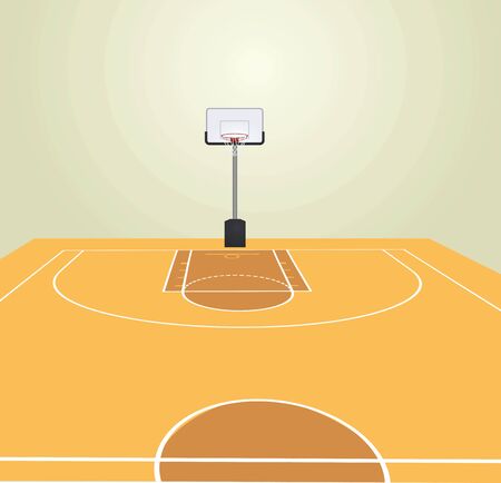 Basketball court. front view.  vector illustrationのイラスト素材