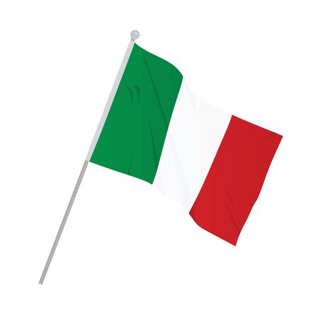 Italy national flag. vector illustrationのイラスト素材