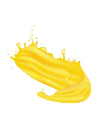 Orange juice splash. vector illustrationのイラスト素材