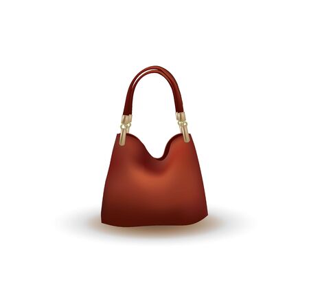 Brown bag on white background, vectorのイラスト素材