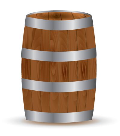 Old wooden barrel. vector illustrationのイラスト素材