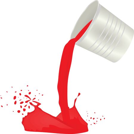 Red color splash. vector illustrationのイラスト素材