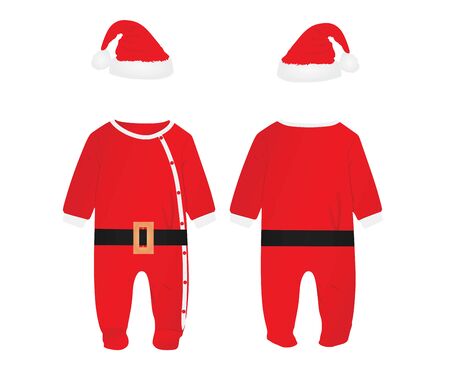 Baby suit Santa. vector illustrationのイラスト素材