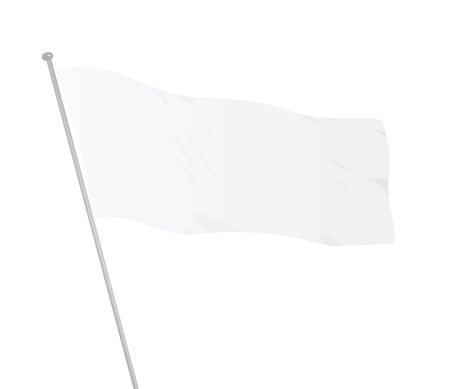 White flag template. vector illustrationのイラスト素材