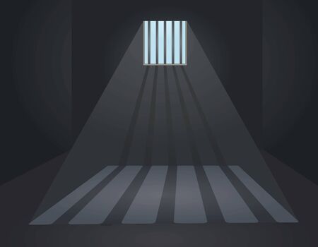 Prison bars cell. vector illustrationのイラスト素材