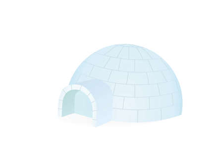 Ice home egloo. vector illustrationのイラスト素材