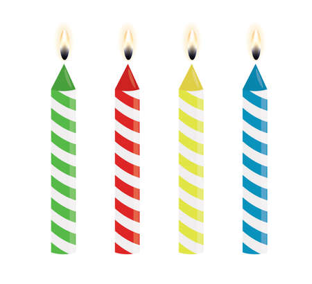 Set of birthday candles, vectorのイラスト素材