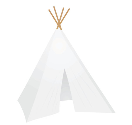 White camping tent. vector illustration