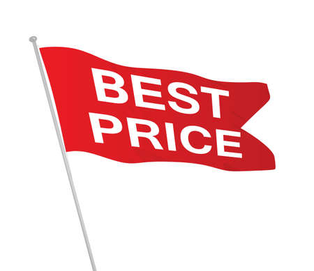 Best price flag. vector illustrationのイラスト素材