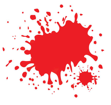 Red paint or blood splash. vector illustrationのイラスト素材