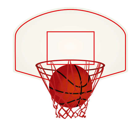 Basketball basket and ball. vector illustrationのイラスト素材