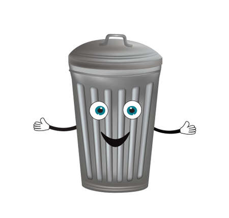 Home recycle bin character . vector illustrationのイラスト素材