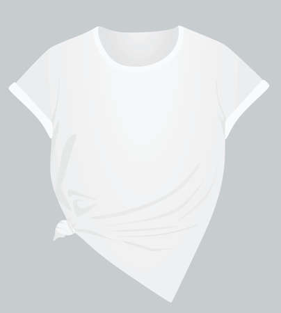 White knot t shirt. vector illustrationのイラスト素材