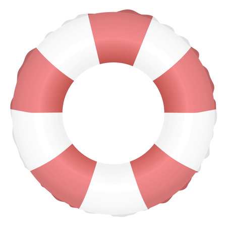 White and pink swim ring. vector illustrationのイラスト素材