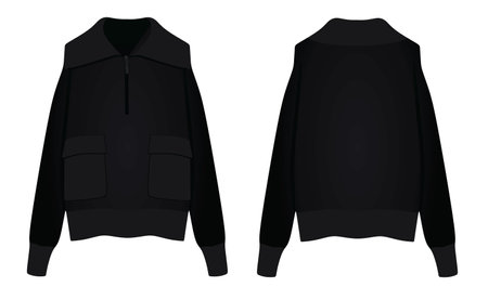 Black woman sweater. vector illustrationのイラスト素材