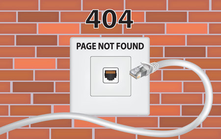 Error 404. Not found. vector
