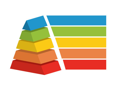 Colorful infographics pyramid. vector illustrationのイラスト素材
