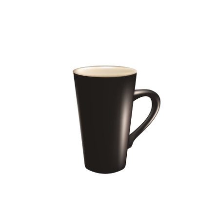 Black  empty mug. vector illustrationのイラスト素材