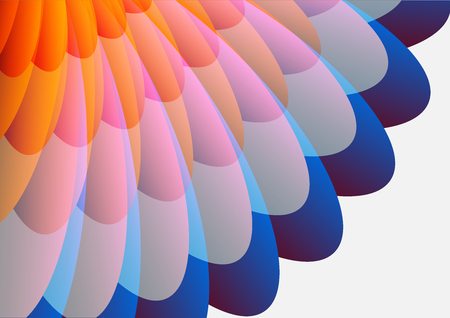 Colorful ellipses spread out on white background.のイラスト素材