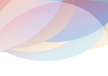 Abstract colorful curve at the upper part of frame in pastel blue, red and purple. Minimal background design.のイラスト素材