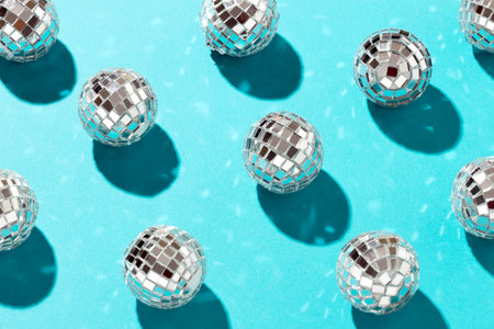 Top view disco globes arrangement