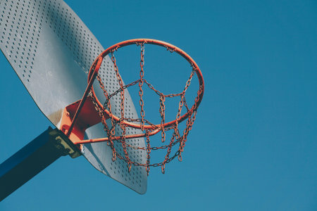 a street basketball hoop