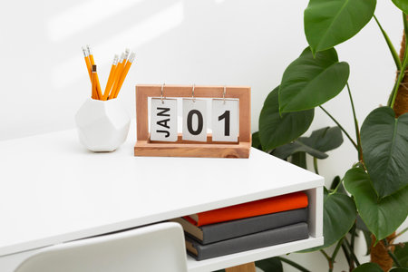 Goal setting concept with calendar