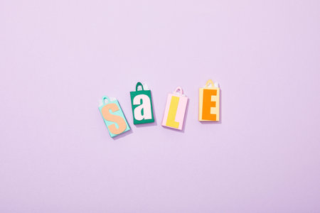 top view colorful shopping bags