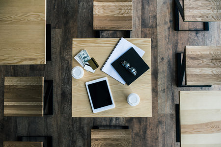 business workplace on table