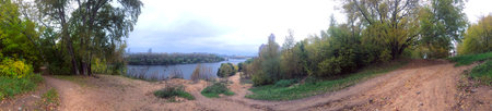 Panorama of the hill in the city