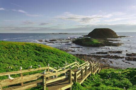 Phillip Island skyline Great Ocean Road Australiaの写真素材