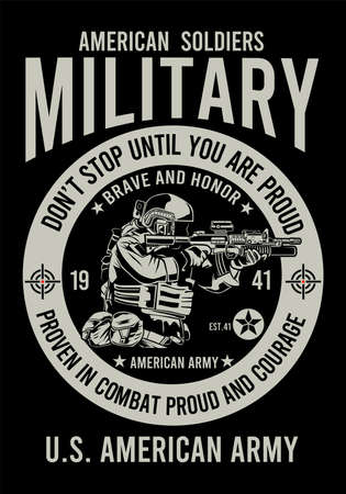 american soldierのイラスト素材