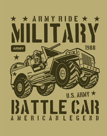 american military vehicleのイラスト素材