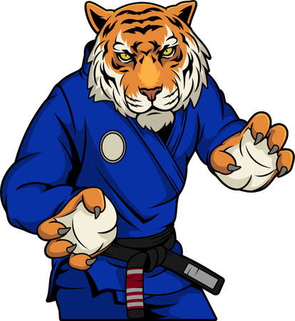 jujitsu tigerのイラスト素材