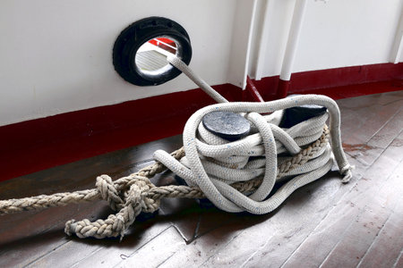 La Rochelle old port (Vieux Port) lit up at night, showing Tour Saint Nicholas (on the left) and Tour de la Chaine (on the right) guarding the entrance to the harbourの写真素材