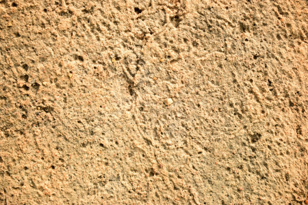 Rough Grunge Vintage light yellow Peeled Cement Wall Background Distressed Weathered, Dirty Old...