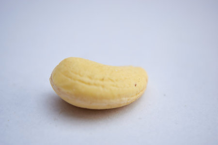 Cashew nuts on a white background. Cashew nuts on a white background.の写真素材