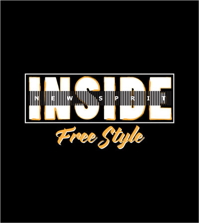 Inside New Sprit Free Style Fashion design, typography, t-shirt graphics, vectorsのイラスト素材