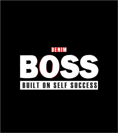 Boss Built On Self Success. Motivational quote. Textのイラスト素材