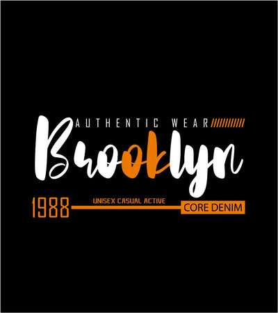 Vector illustration of Brooklyn Core Denimのイラスト素材