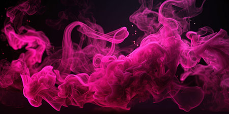 Pink Color Neon Liquid Smoke Very Detailed Abstract Background AI Generativeの素材