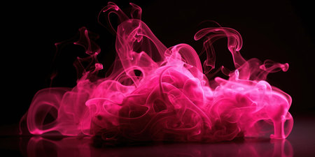 Neon Liquid Smoke Pink Color Very Detailed Abstract Background AI Generativeの素材