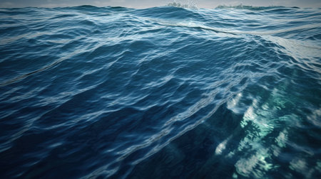 Dark Blue Ocean Waves The Middle of The Ocean Surfaceの素材