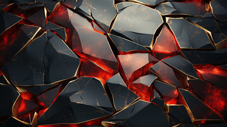 Digital Art of Deep Red Shattered Glass Pattern Background Imageの素材