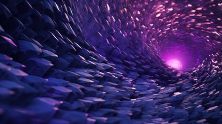 Digital Abstract of Purple Color Cubes Pattern Selective Focused Background Imageの素材