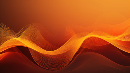 Orange and Gold Minimalist Abstract With Wave or Curves Background Imageの素材